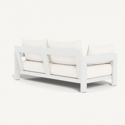 Harbour Hampton 2 Seat Sofa - Aluminum White / Panama Blanco / Batyline White