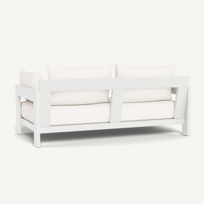 Harbour Hampton 2 Seat Sofa - Aluminum White / Panama Blanco / Batyline White