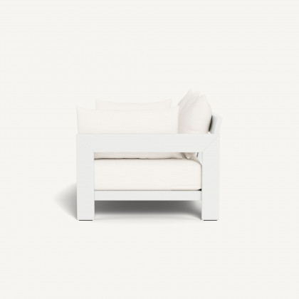 Harbour Hampton 2 Seat Sofa - Aluminum White / Panama Blanco / Batyline White