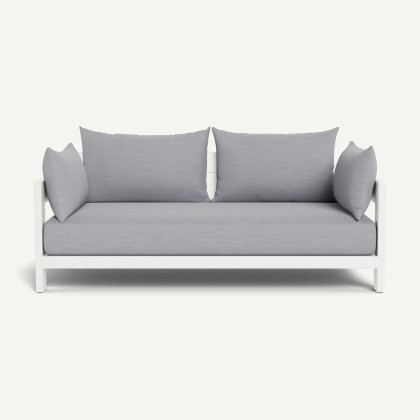 Harbour Hampton 2 Seat Sofa - Aluminum White / Panama Cloud / Batyline White