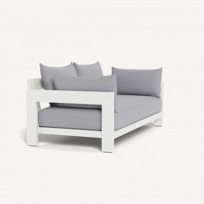 Harbour Hampton 2 Seat Sofa - Aluminum White / Panama Cloud / Batyline White