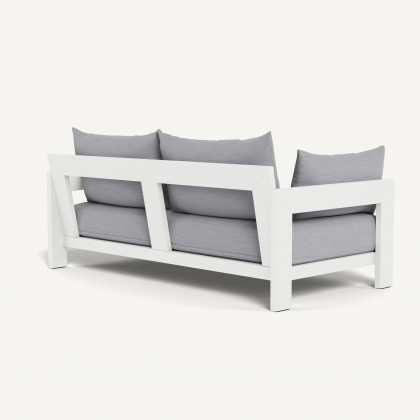 Harbour Hampton 2 Seat Sofa - Aluminum White / Panama Cloud / Batyline White