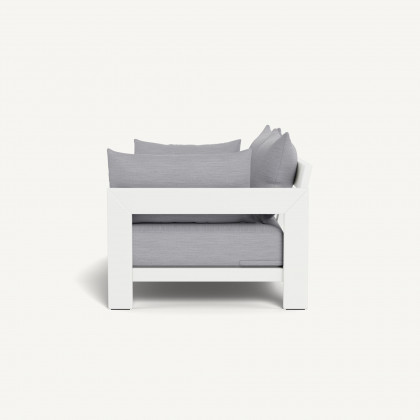 Harbour Hampton 2 Seat Sofa - Aluminum White / Panama Cloud / Batyline White