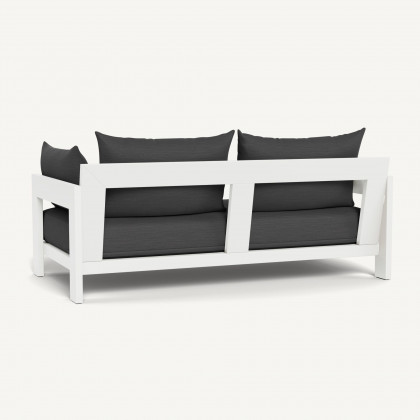 Harbour Hampton 2 Seat Sofa - Aluminum White / Panama Grafito / Batyline White