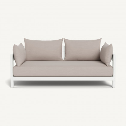 Harbour Hampton 2 Seat Sofa - Aluminum White / Panama Marble / Batyline White