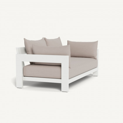 Harbour Hampton 2 Seat Sofa - Aluminum White / Panama Marble / Batyline White