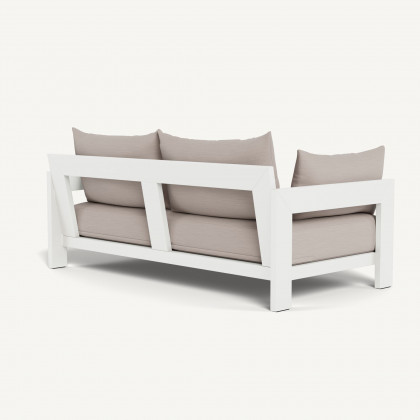 Harbour Hampton 2 Seat Sofa - Aluminum White / Panama Marble / Batyline White