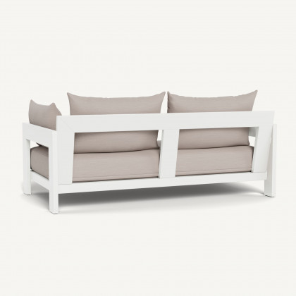 Harbour Hampton 2 Seat Sofa - Aluminum White / Panama Marble / Batyline White