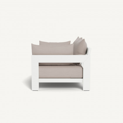 Harbour Hampton 2 Seat Sofa - Aluminum White / Panama Marble / Batyline White