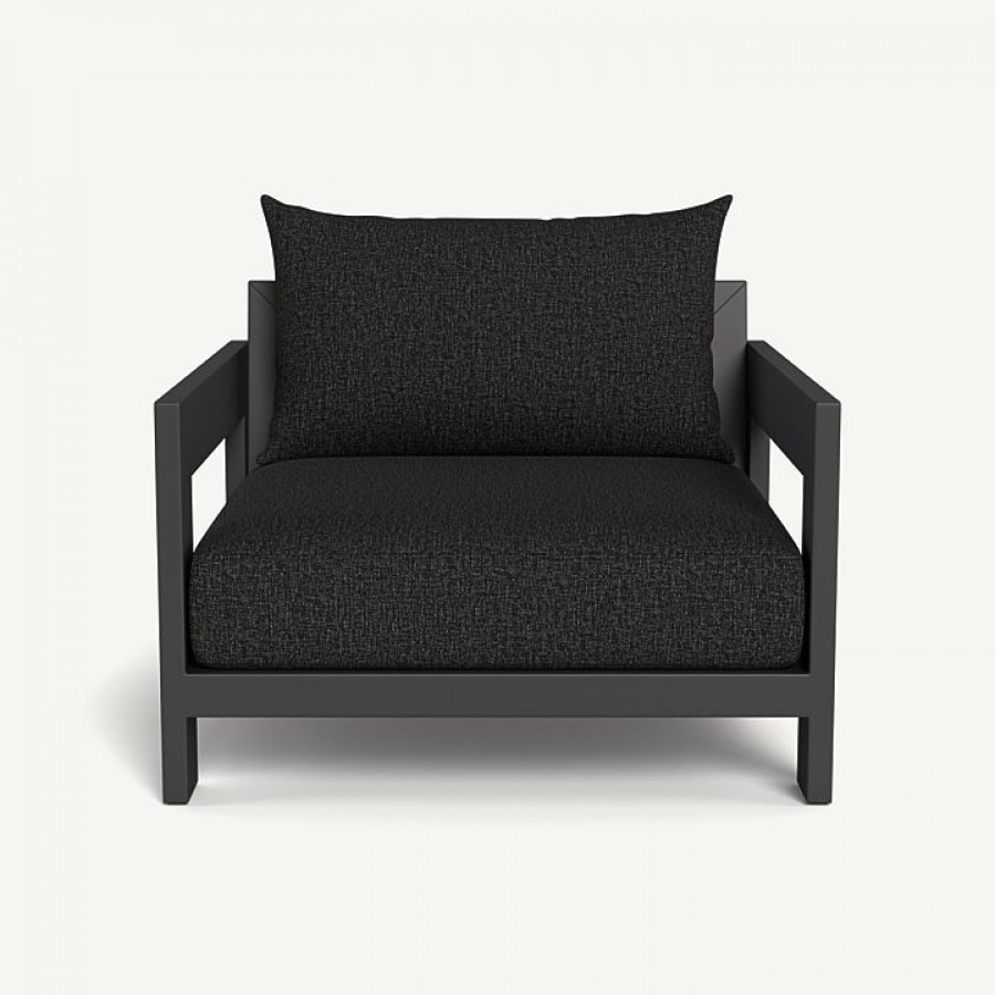 Harbour Hampton Lounge Chair - Aluminum Asteroid / Copacabana Midnight / Batyline Silver