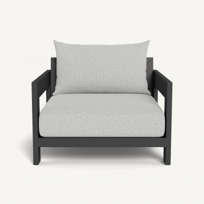 Harbour Hampton Lounge Chair - Aluminum Asteroid / Copacabana Sand / Batyline Silver