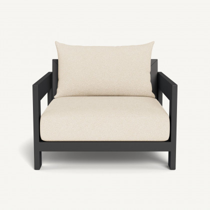 Harbour Hampton Lounge Chair - Aluminum Asteroid / Riviera Sand / Batyline Silver