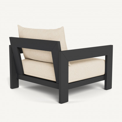 Harbour Hampton Lounge Chair - Aluminum Asteroid / Riviera Sand / Batyline Silver