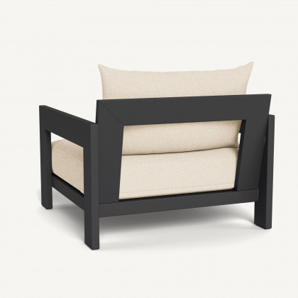 Harbour Hampton Lounge Chair - Aluminum Asteroid / Riviera Sand / Batyline Silver