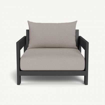Harbour Hampton Lounge Chair - Aluminum Asteroid / Riviera Stone / Batyline Silver