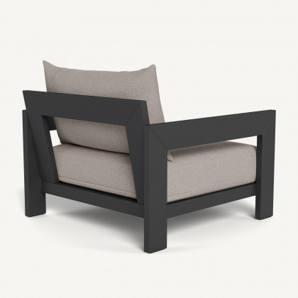 Harbour Hampton Lounge Chair - Aluminum Asteroid / Riviera Stone / Batyline Silver