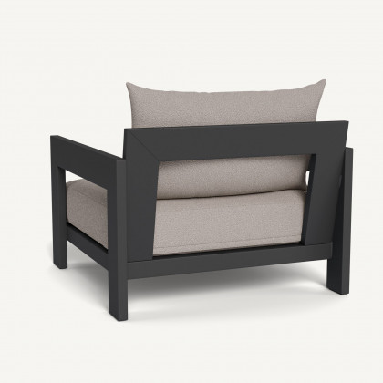 Harbour Hampton Lounge Chair - Aluminum Asteroid / Riviera Stone / Batyline Silver