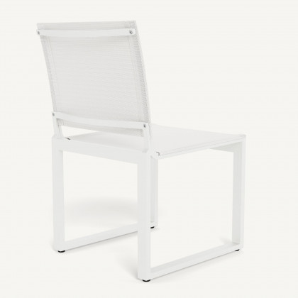 Harbour Hayman Aluminum Armless Dining Chair - Aluminum White / Batyline White