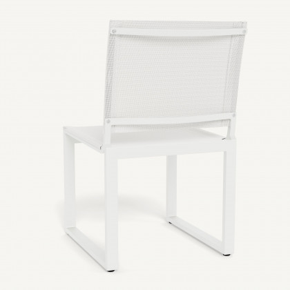 Harbour Hayman Aluminum Armless Dining Chair - Aluminum White / Batyline White