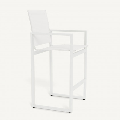 Harbour Hayman Counter Stool - Aluminum White, Batyline White