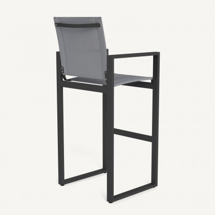Harbour Hayman Aluminum Bar Stool - Aluminum Asteroid / Batyline Silver