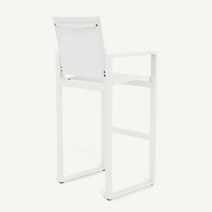 Harbour Hayman Aluminum Bar Stool - Aluminum White / Batyline White