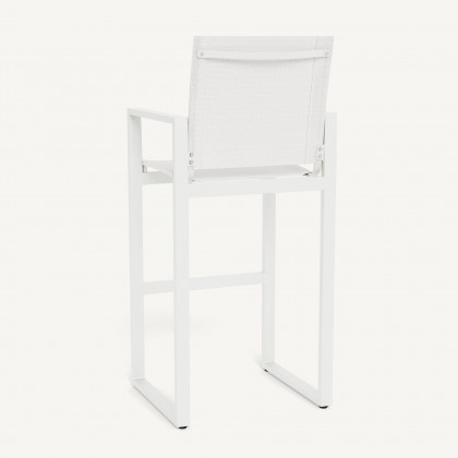 Harbour Hayman Aluminum Bar Stool - Aluminum White / Batyline White