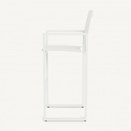 Harbour Hayman Aluminum Bar Stool - Aluminum White / Batyline White
