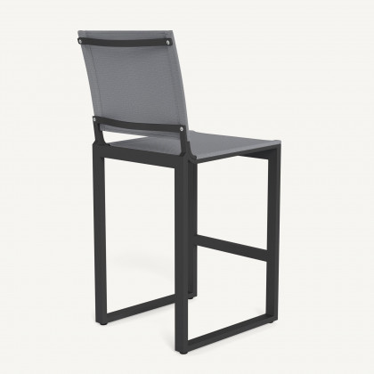 Harbour Hayman Aluminum Armless Counter Stool - Aluminum Asteroid / Batyline Silver