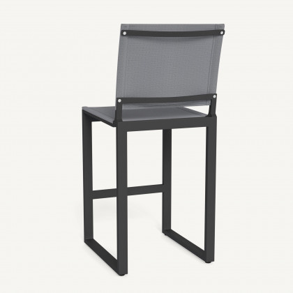 Harbour Hayman Aluminum Armless Counter Stool - Aluminum Asteroid / Batyline Silver