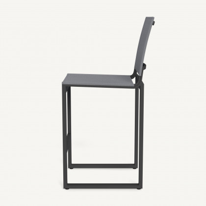 Harbour Hayman Aluminum Armless Counter Stool - Aluminum Asteroid / Batyline Silver