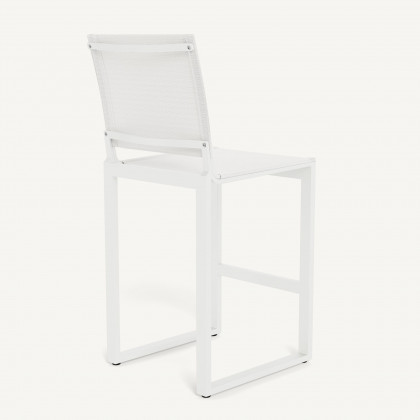 Harbour Hayman Aluminum Armless Counter Stool - Aluminum White / Batyline White