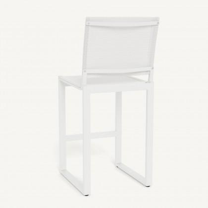 Harbour Hayman Aluminum Armless Counter Stool - Aluminum White / Batyline White