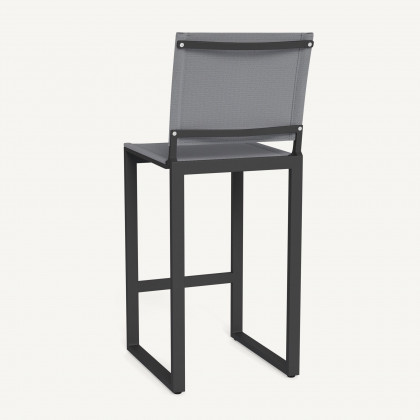 Harbour Hayman Aluminum Armless Bar Stool - Aluminum Asteroid / Batyline Silver