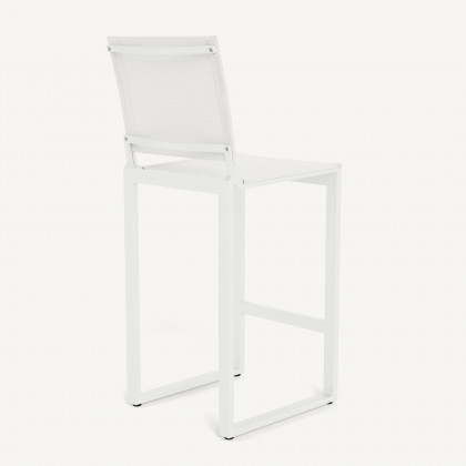 Harbour Hayman Aluminum Armless Bar Stool - Aluminum White / Batyline White