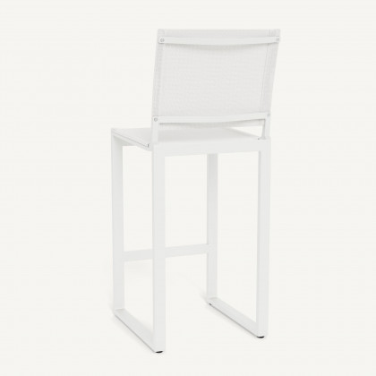Harbour Hayman Aluminum Armless Bar Stool - Aluminum White / Batyline White