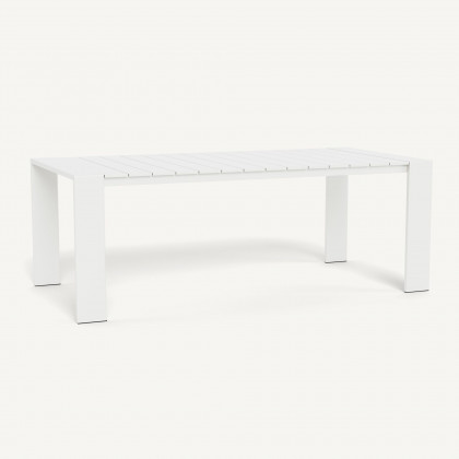 Harbour Hayman Aluminum Dining Table 81" - Aluminum White