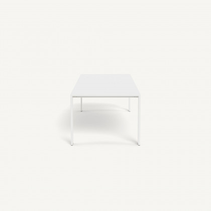 Harbour Hayman Aluminum Dining Table 120" - Aluminum White