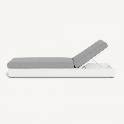 Harbour Hayman Aluminum Sun Lounge - Aluminum White / Lisos Piedra / Batyline White