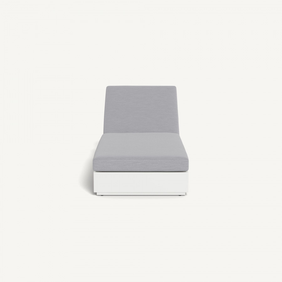 Harbour Hayman Aluminum Sun Lounge - Aluminum White / Panama Cloud / Batyline White