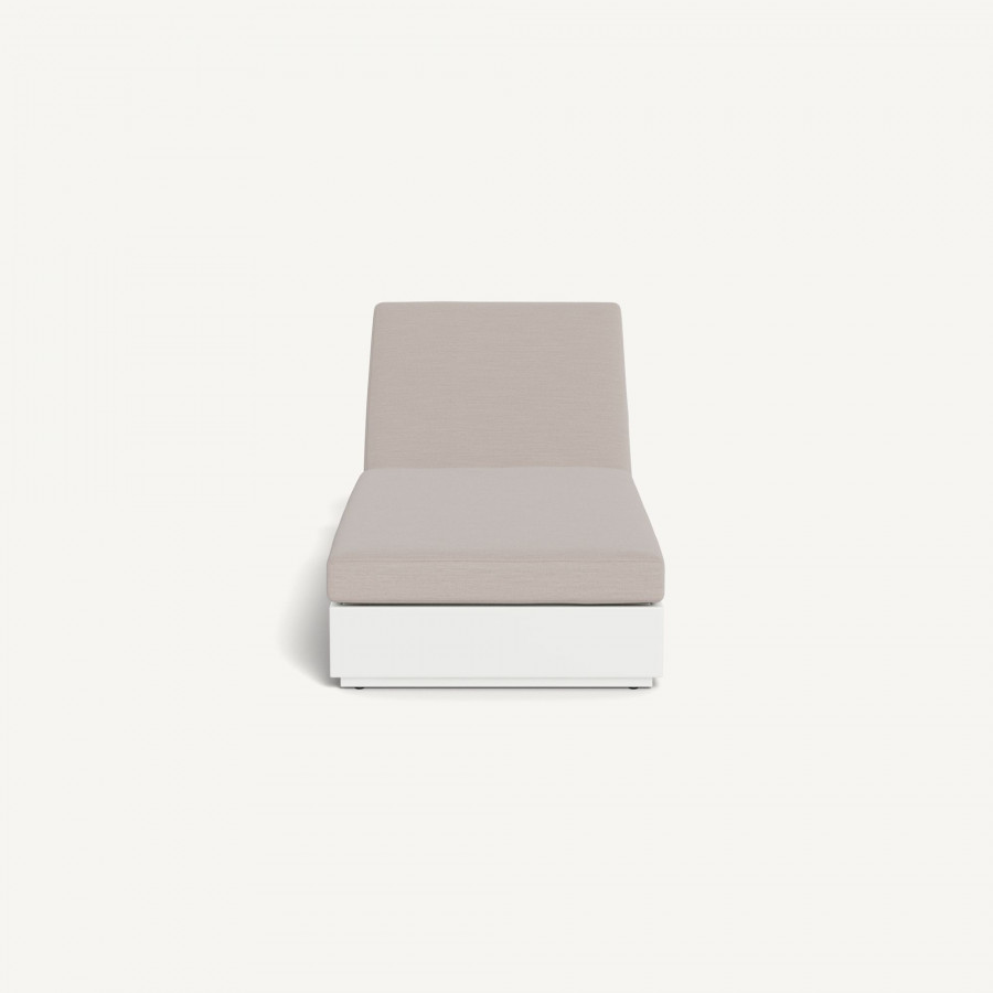 Harbour Hayman Aluminum Sun Lounge - Aluminum White / Panama Marble / Batyline White