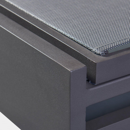 Harbour Hayman Sun Lounge - Aluminum White, Siesta Indigo, Batyline White