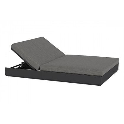 Harbour Hayman Double Sun Lounge - Aluminum Asteroid, Riviera Ivory