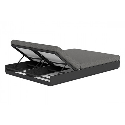 Harbour Hayman Double Sun Lounge - Aluminum Asteroid, Riviera Ivory