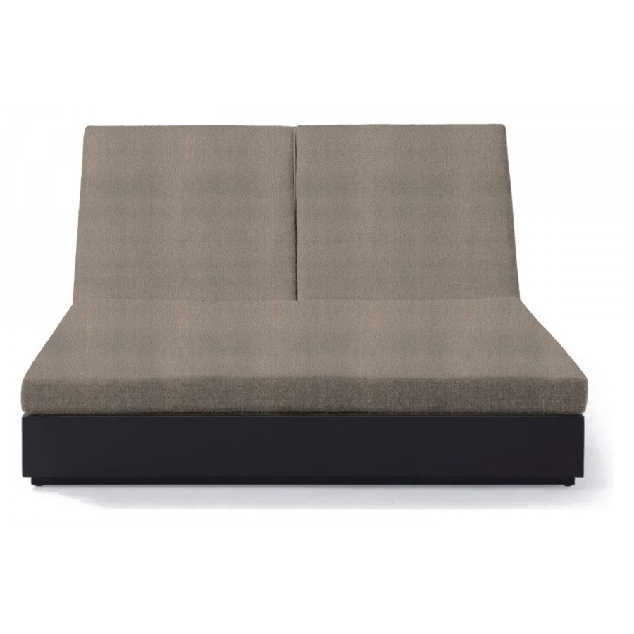 Harbour Hayman Double Sun Lounge - Aluminum Asteroid, Riviera Stone