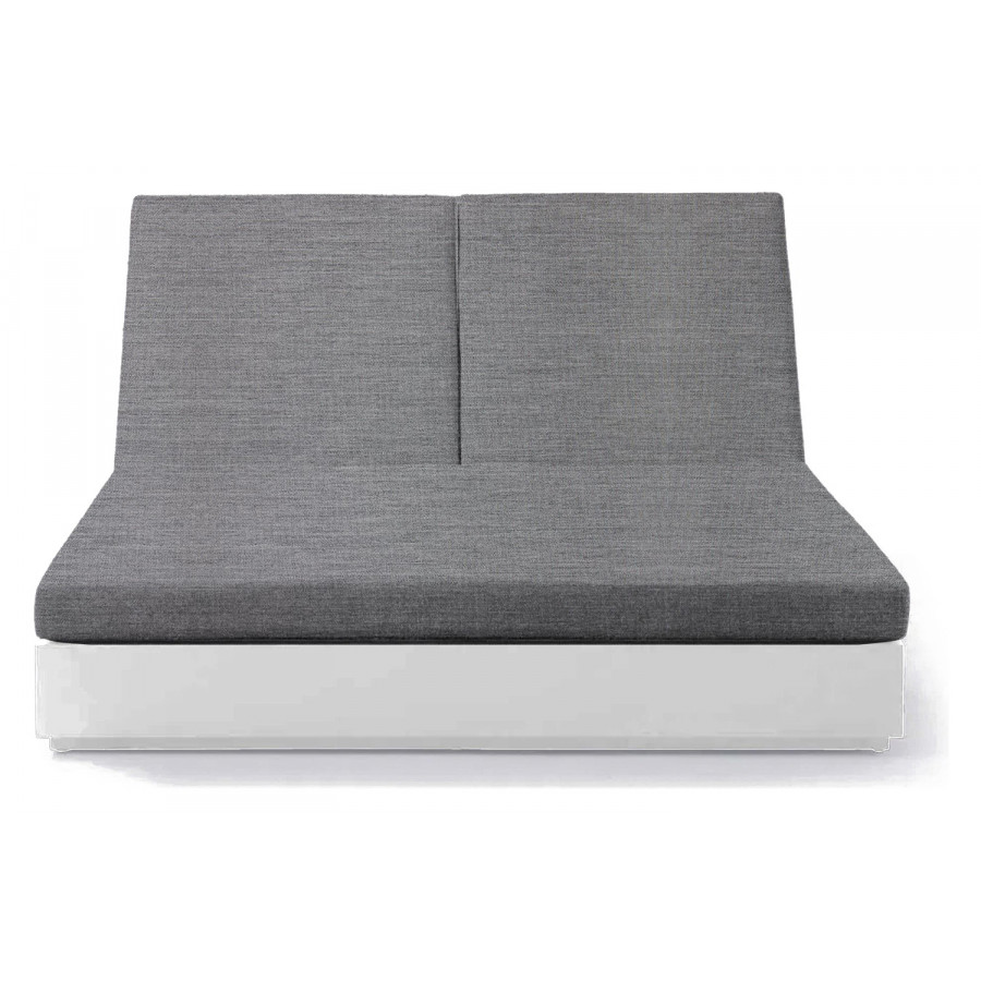 Harbour Hayman Double Sun Lounge - Aluminum White, Lisos Piedra