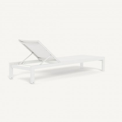 Harbour Hayman Aluminum Mesh Sun Lounge - Aluminum White / Batyline White