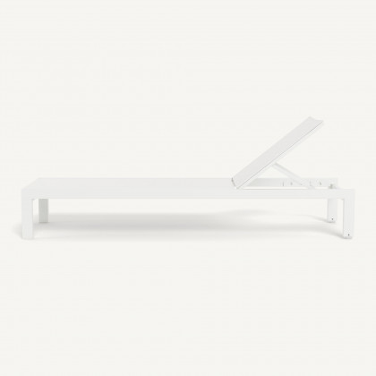 Harbour Hayman Aluminum Mesh Sun Lounge - Aluminum White / Batyline White