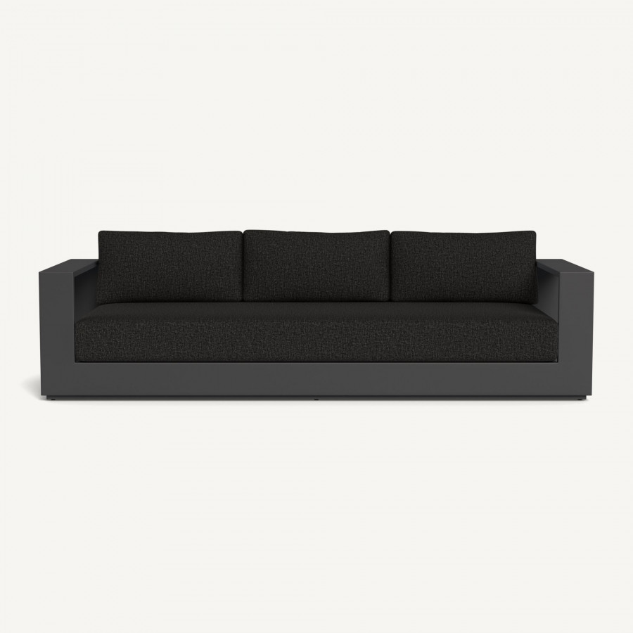 Harbour Hayman Aluminum 3 Seat Sofa - Aluminum Asteroid / Copacabana Midnight / Batyline Silver