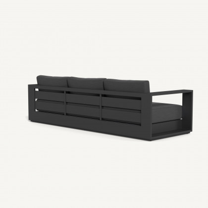 Harbour Hayman Aluminum 3 Seat Sofa - Aluminum Asteroid / Panama Grafito / Batyline Silver
